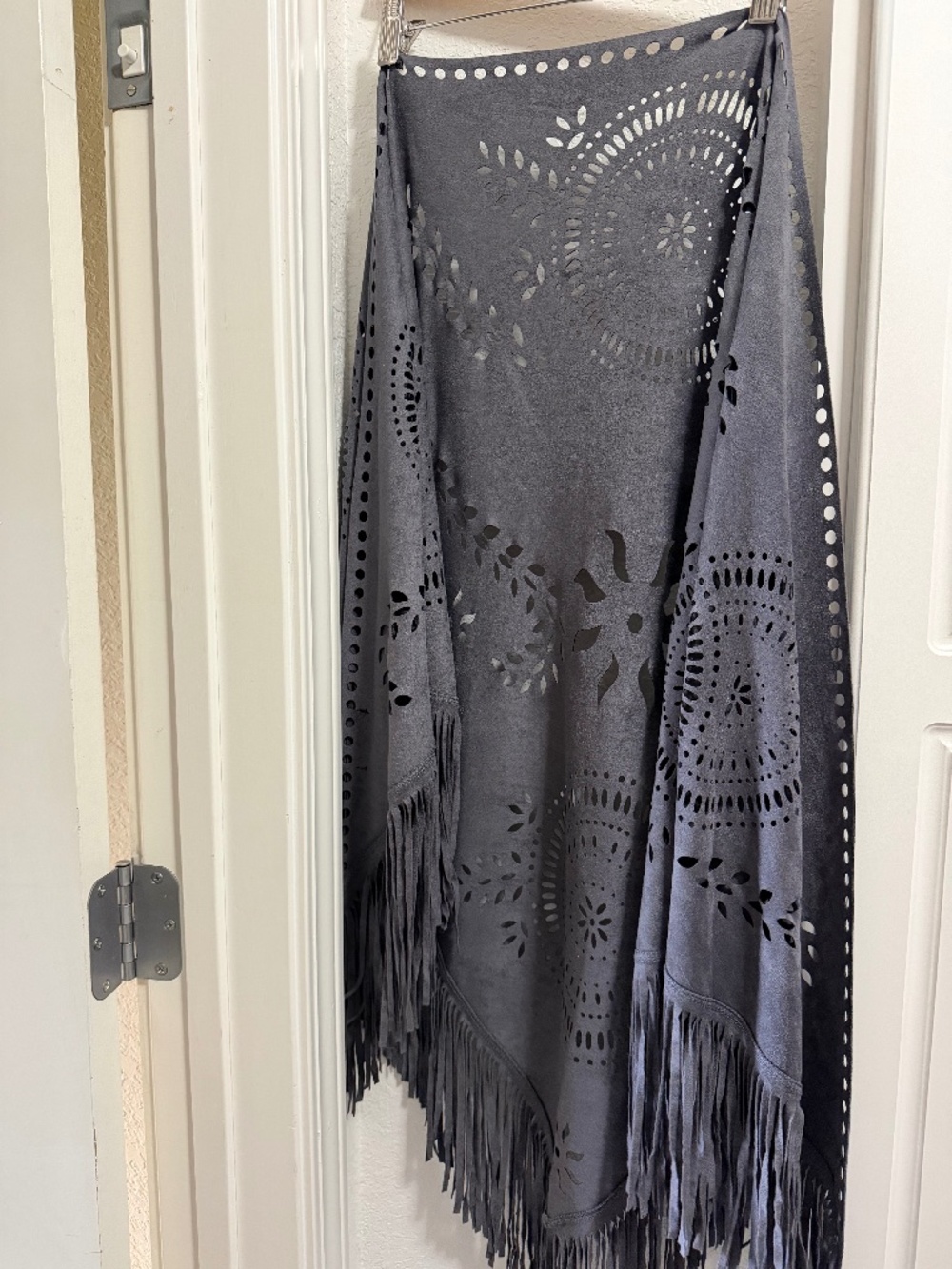 Feux suede western shawl
